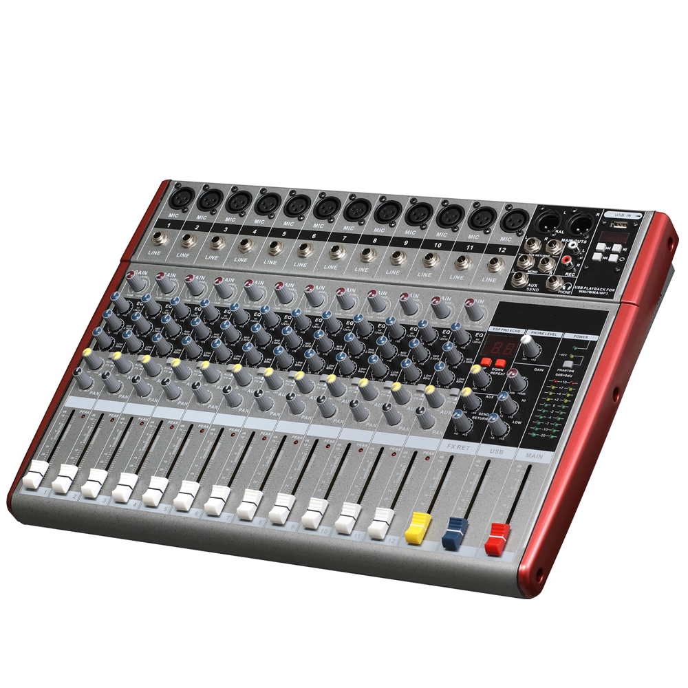 Tiwastage 12 channel mixing console dj mixer MS-12