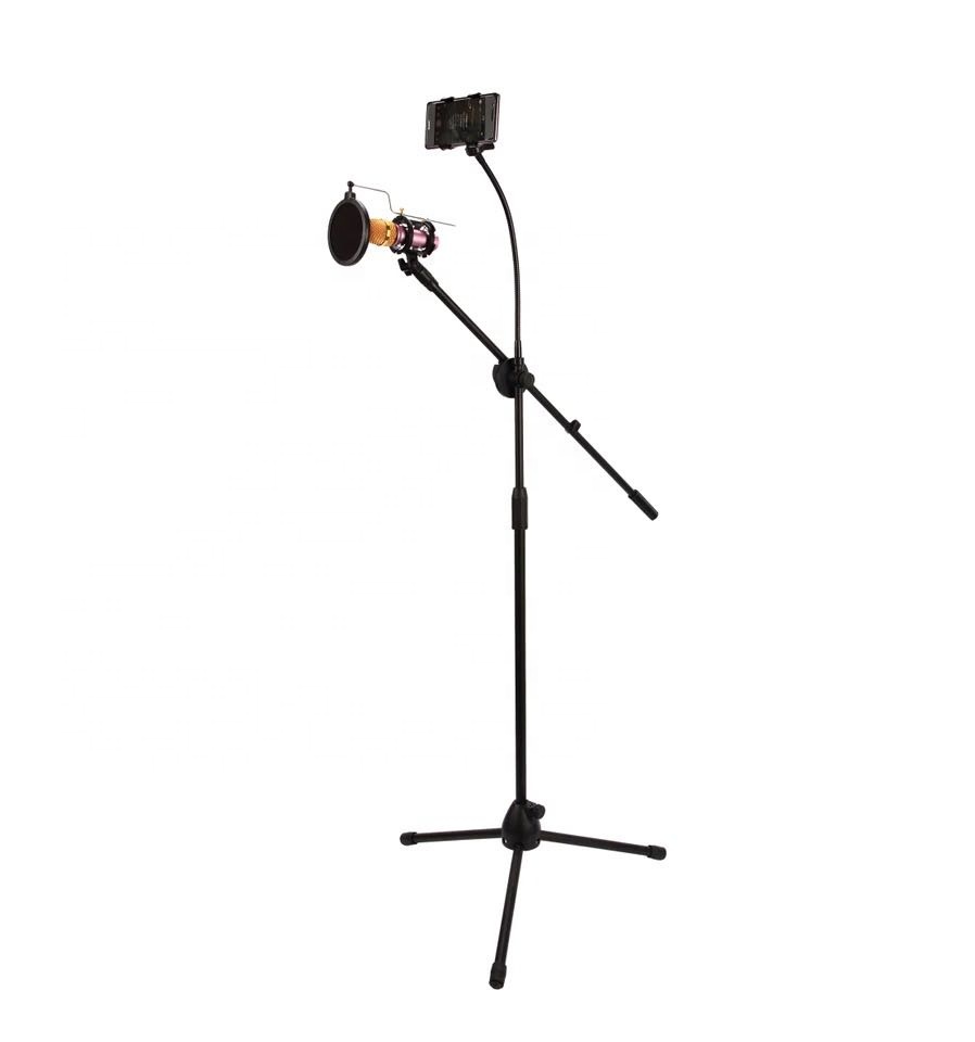 TIWA Live streaming broadcasting Microphone Stand with pop filter