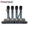 Factory sell Tw40 4 channel UHF wireless Microphone