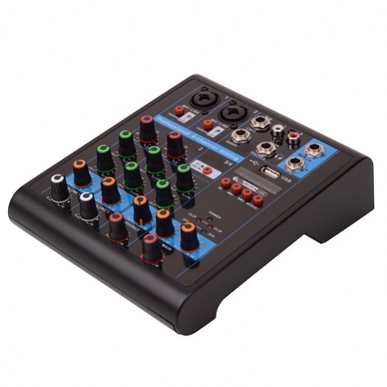 4 channel dj sound system small audio mixer