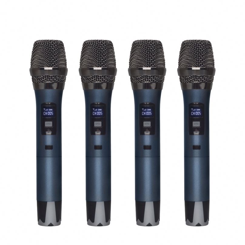 Professional 4 Channel UHF Wireless Microphone handheld microphone headset microphone