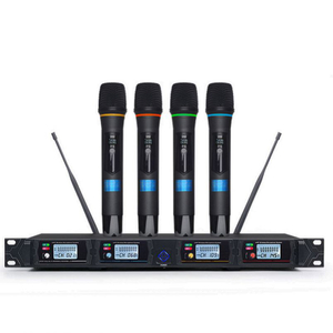 Tiwa High Quality Professional Handheld UHF 4 channels Wireless Microphone for Karaoke System
