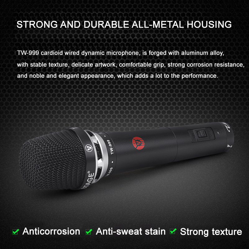 Tiwa Wired Microphone Professional High Quality Dynamic Vocal Mic
